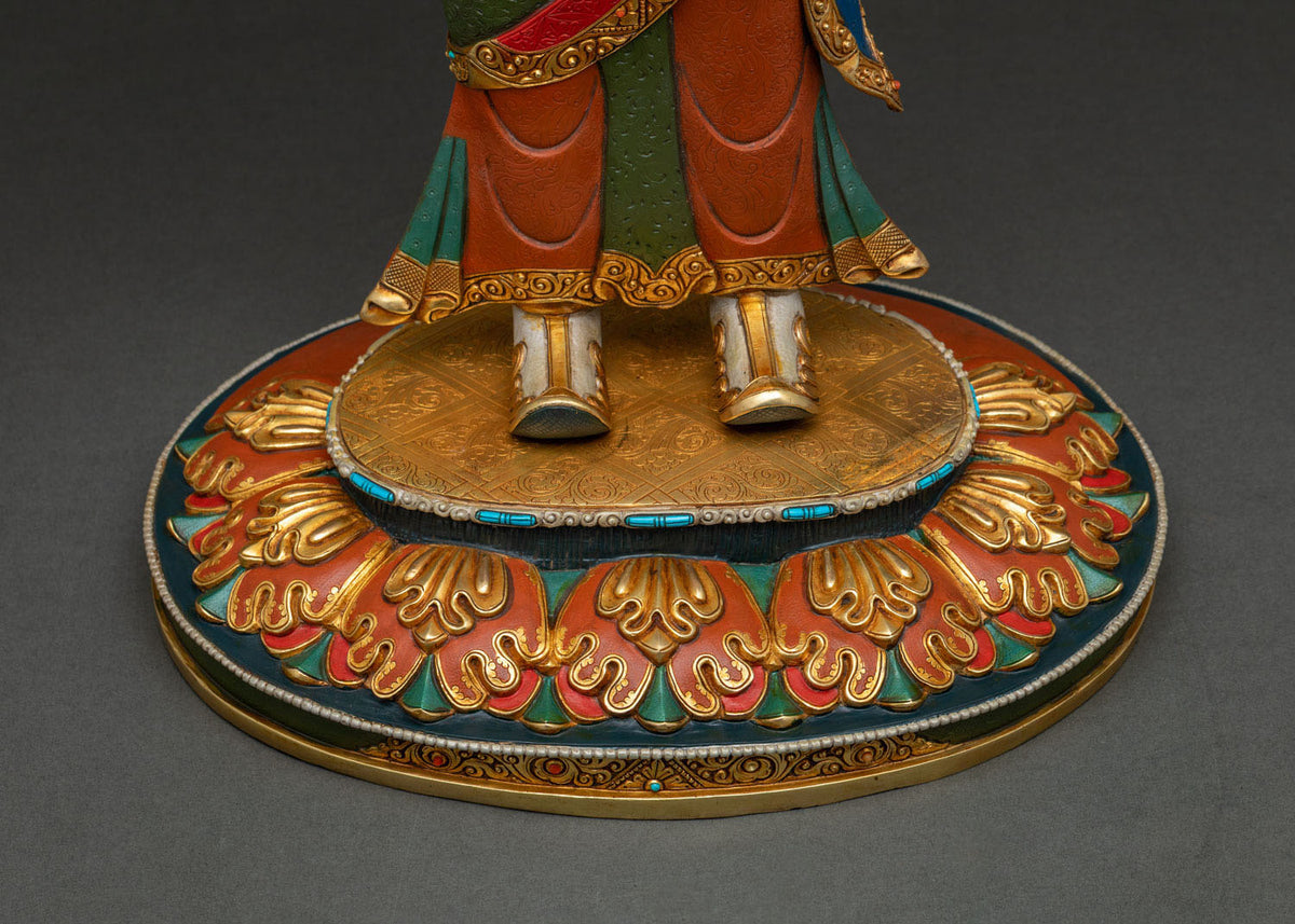 Standing Guru Rinpoche Statue | 28 Inch Tall Buddhist Sculpture