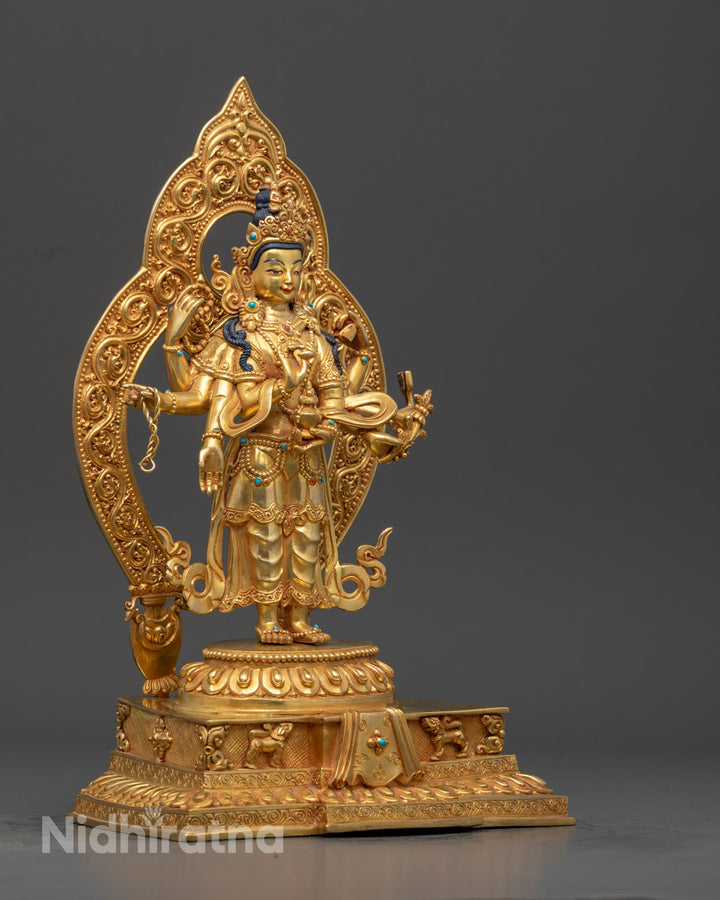 Amoghapasha Lokeshvara Statue | Himalayan Artwork of Bodhisattva