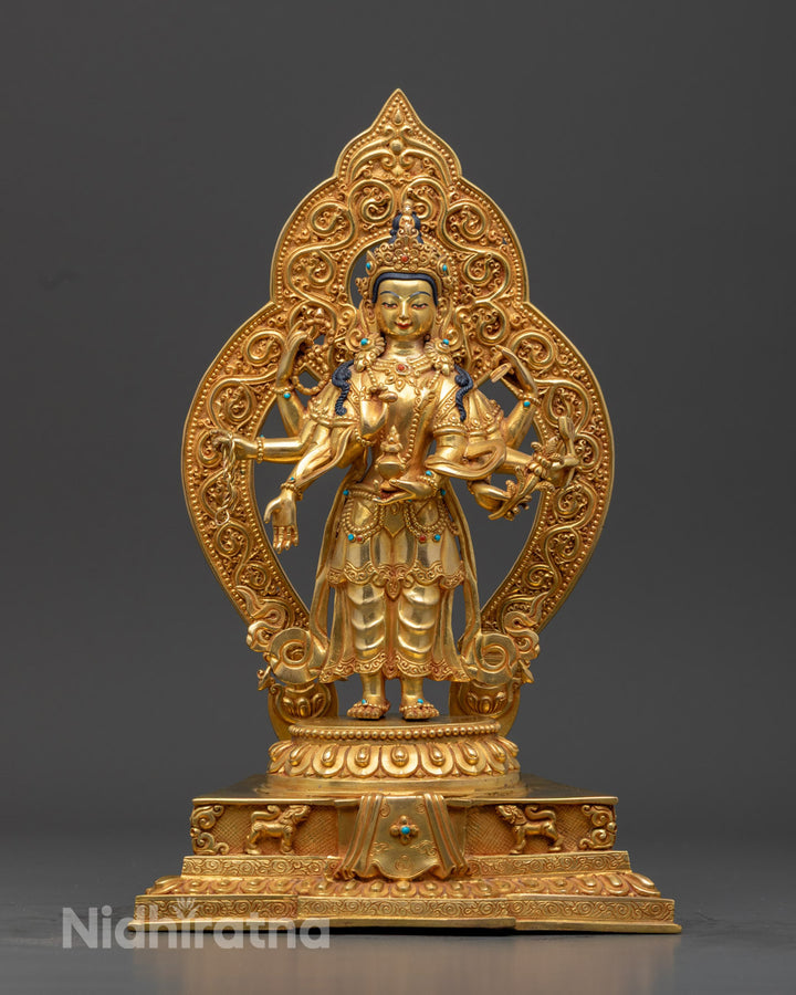 Amoghapasha Lokeshvara Statue | Himalayan Artwork of Bodhisattva