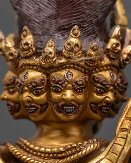 Handcrafted Yamantaka Statue | Traditional Patan Lost-Wax Art