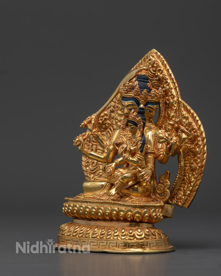 Manjushri with Consort Statue | Traditional Himalayan Buddhist Art