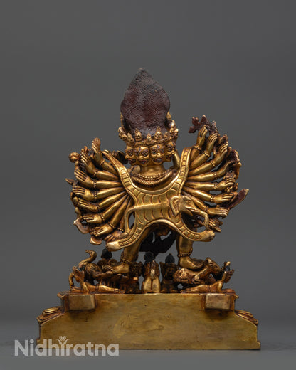 Handcrafted Yamantaka Statue | Traditional Patan Lost-Wax Art