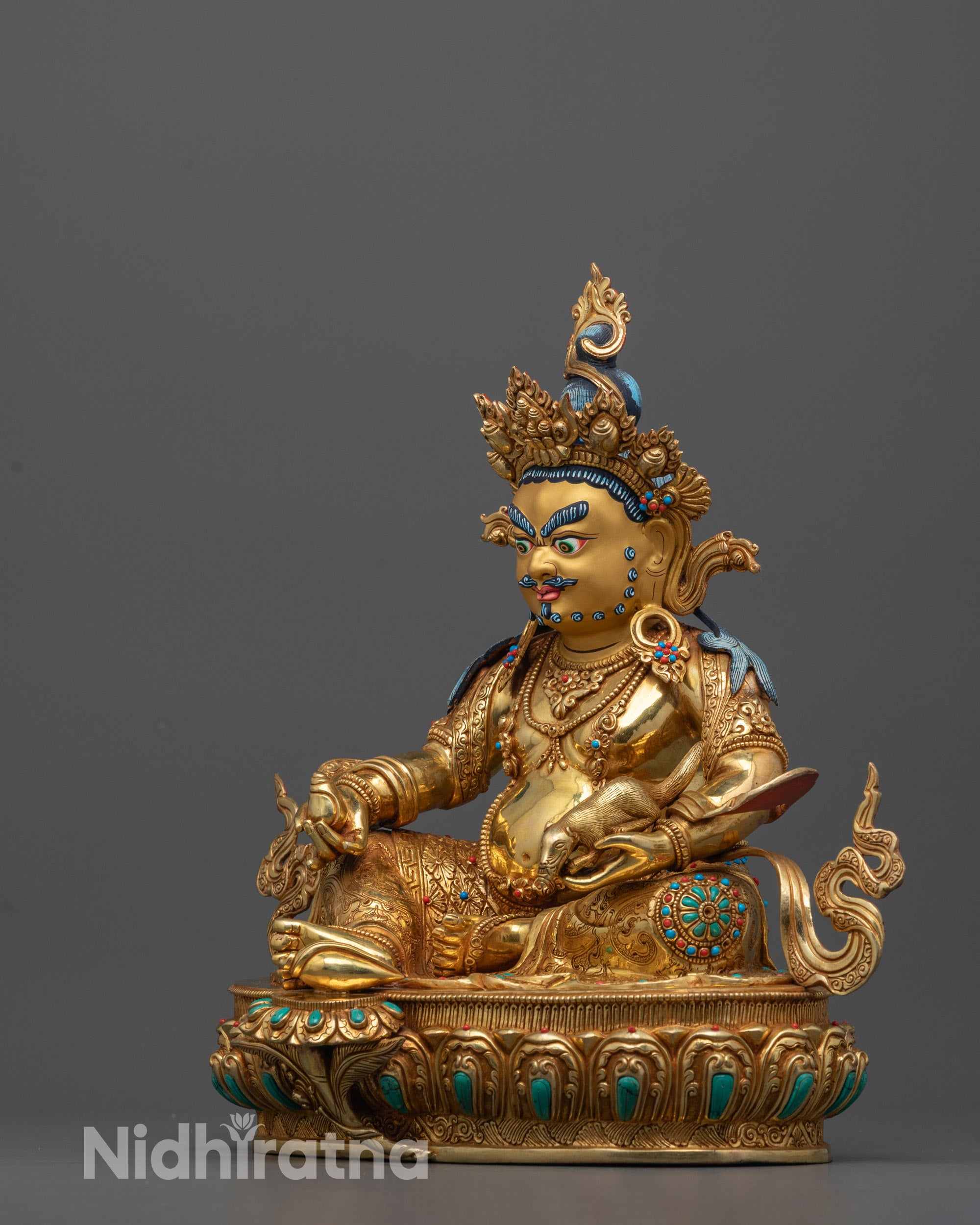 Dzambhala Statue | Handcrafted Tibetan Buddhist Figure for Home