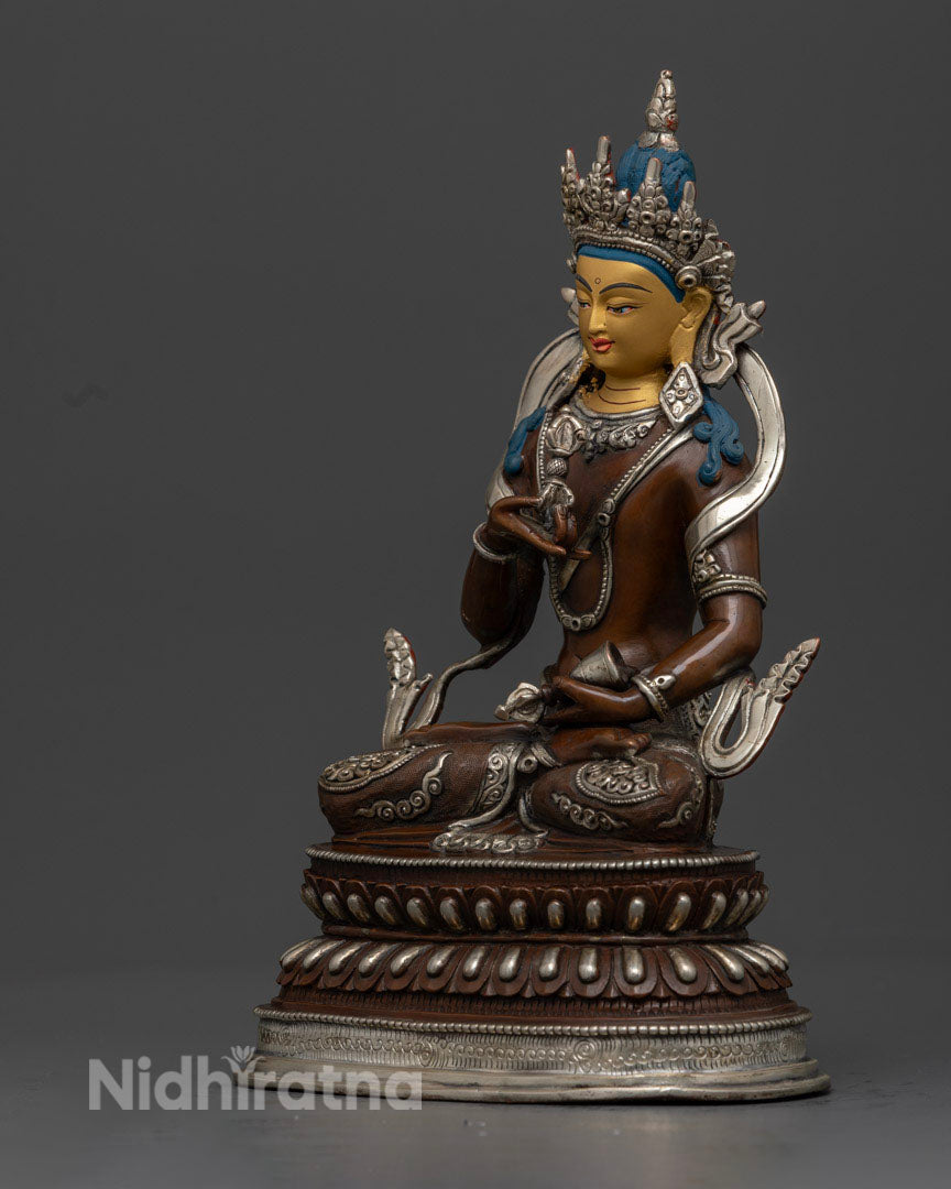 Sadhana Vajrasattva Statue: Oxidized Copper Made Statue