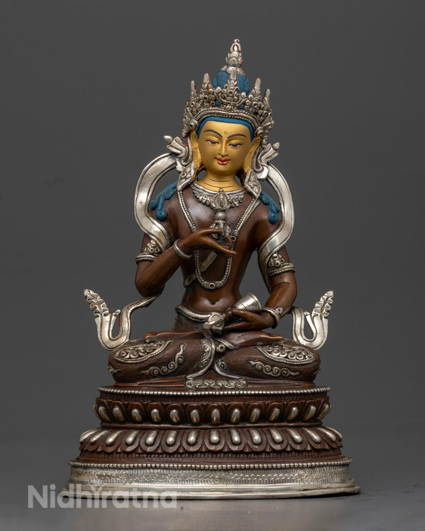 Sadhana Vajrasattva Statue: Oxidized Copper Made Statue