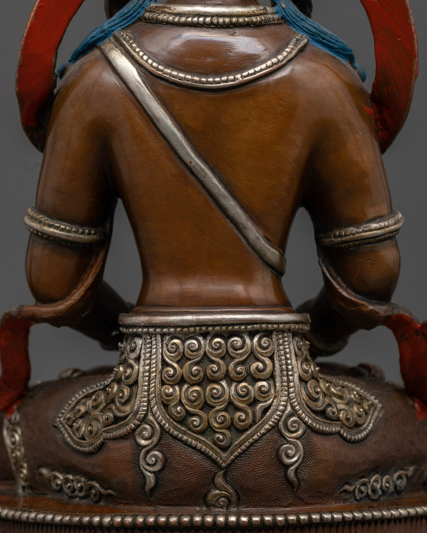 Sadhana Vajrasattva Statue: Oxidized Copper Made Statue