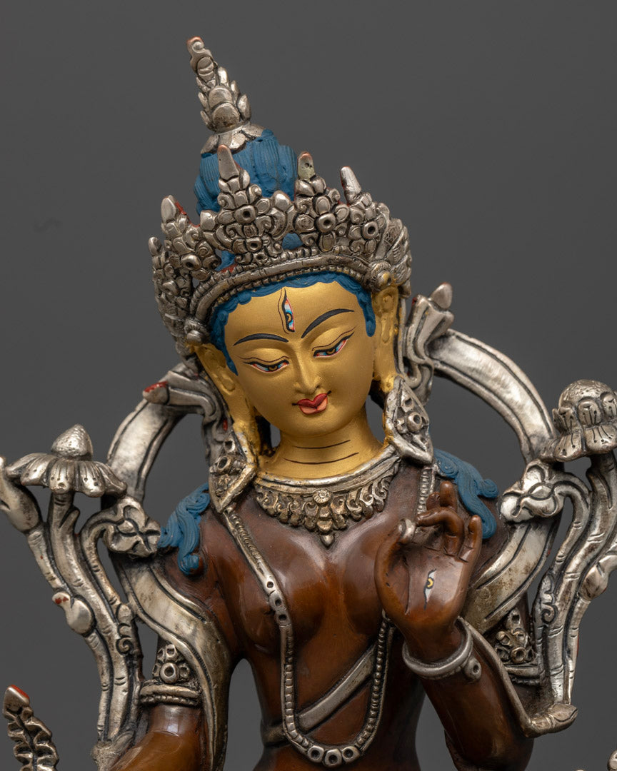 Buddhist White Tara Statue | Seven Eyes Tara Statue