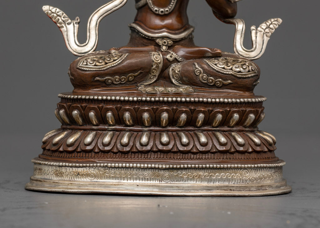 Oxidized Manjushri Statue: Beautiful Decor for Wisdom