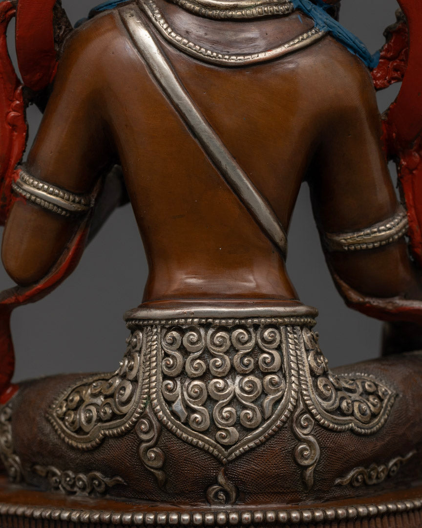 Oxidized Manjushri Statue: Beautiful Decor for Wisdom