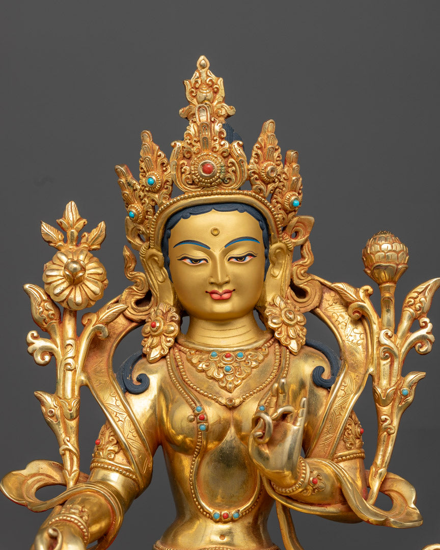 Green Tara Statue | Original Handmade Buddhist Sculpture