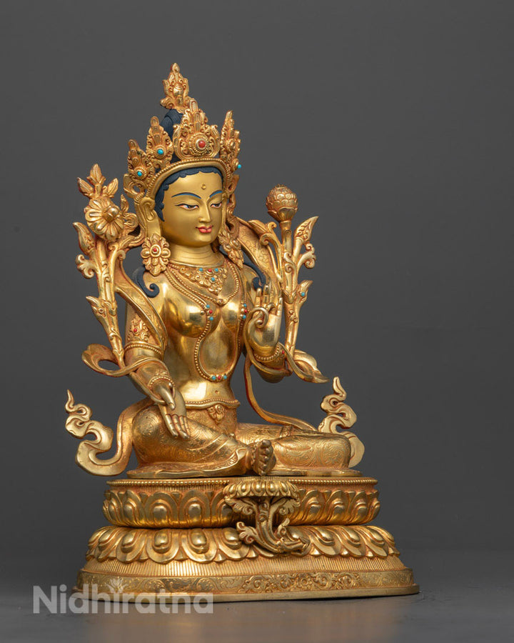 Green Tara Statue | Original Handmade Buddhist Sculpture