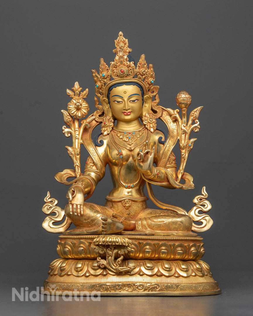 Green Tara Statue | Original Handmade Buddhist Sculpture