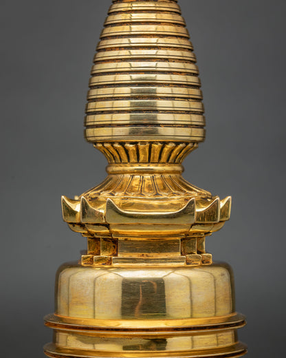 Kadampa Stupa | Gold-Plated Buddhist Sacred Art
