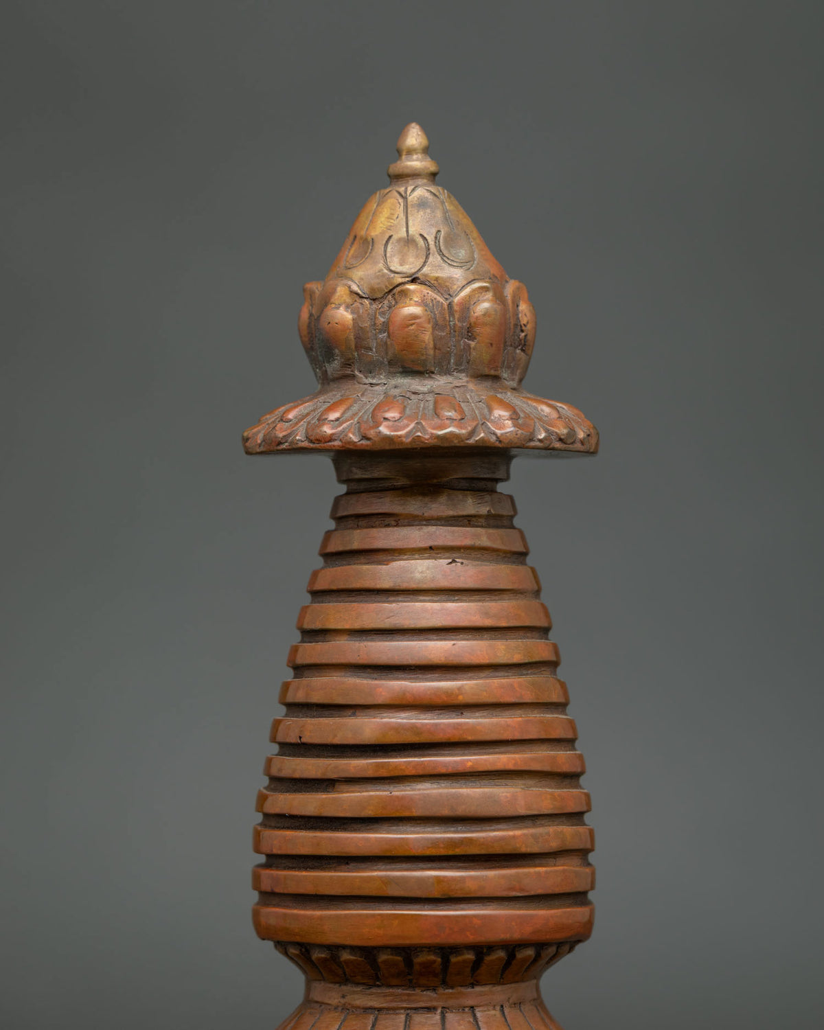 Oxidized Kadampa Stupa | Traditional Buddhist Reliquary