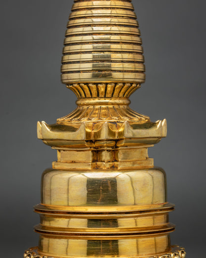 Kadampa Stupa | Gold-Plated Buddhist Sacred Art
