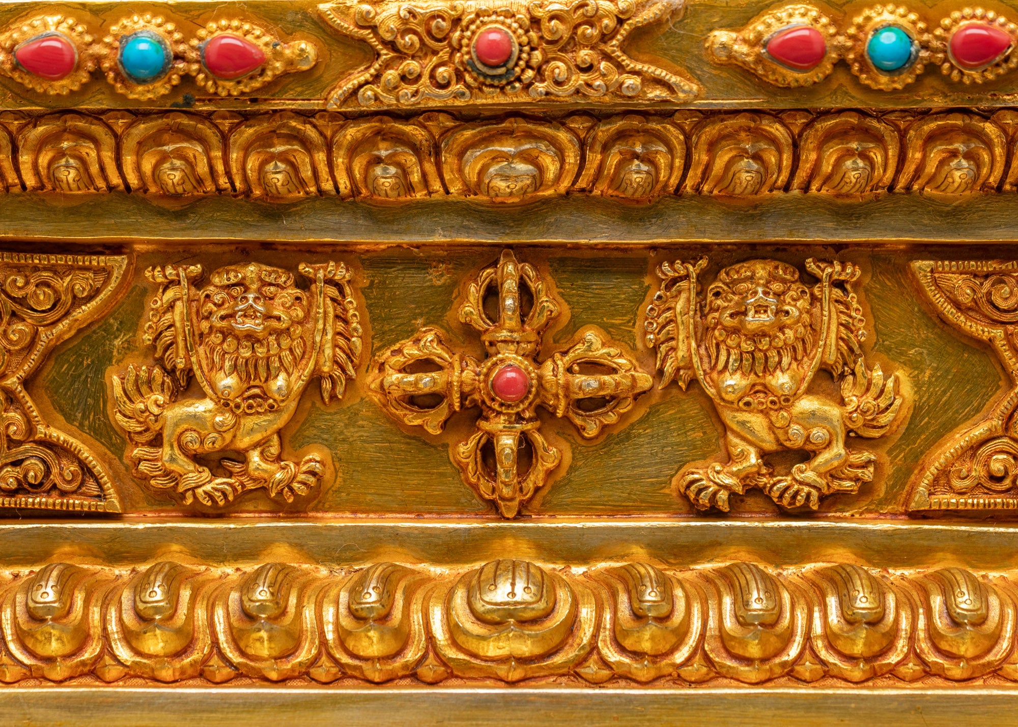 Spiritual Stupa from Nepal | Gold on Copper Art