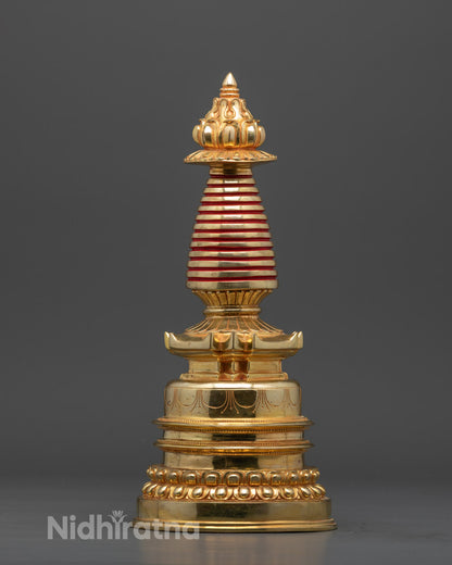 Copper Kadampa Stupa | Handmade Copper Body Pagoda Style