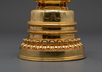 Copper Kadampa Stupa | Handmade Copper Body Pagoda Style