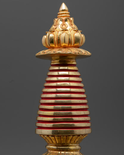 Copper Kadampa Stupa | Handmade Copper Body Pagoda Style