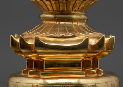 Copper Kadampa Stupa | Handmade Copper Body Pagoda Style