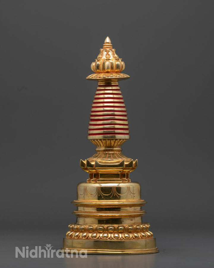 Copper Kadampa Stupa | Handmade Copper Body Pagoda Style