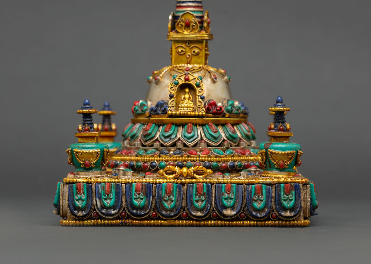 Buddhist Stupa with Traditional Newari Craftsmanship