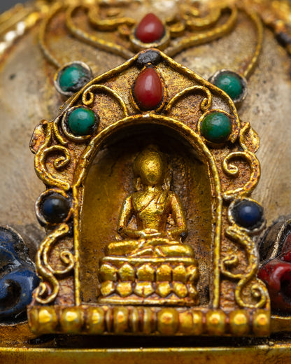 Buddhist Stupa with Traditional Newari Craftsmanship