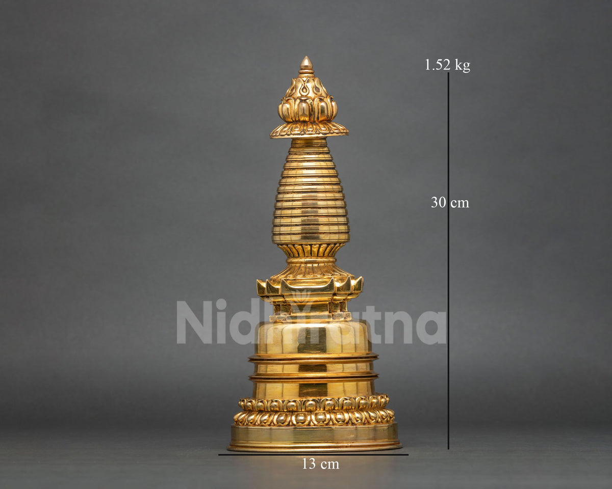 Kadampa Stupa | Gold-Plated Buddhist Sacred Art