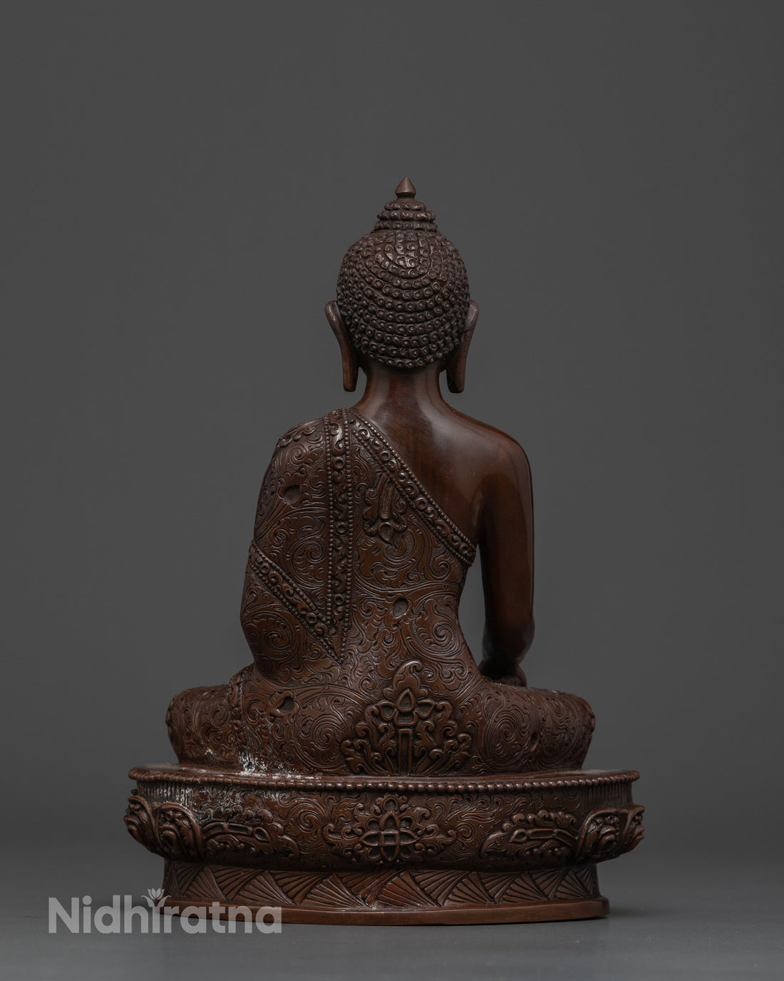 Symbol of Enlightenment and Peace: Oxidized Shakyamuni Buddha Statue