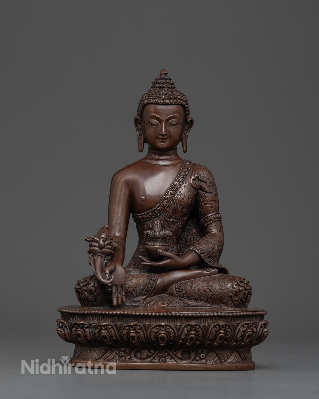 Elegant Trio for Spiritual Harmony: Full Oxidize Buddha