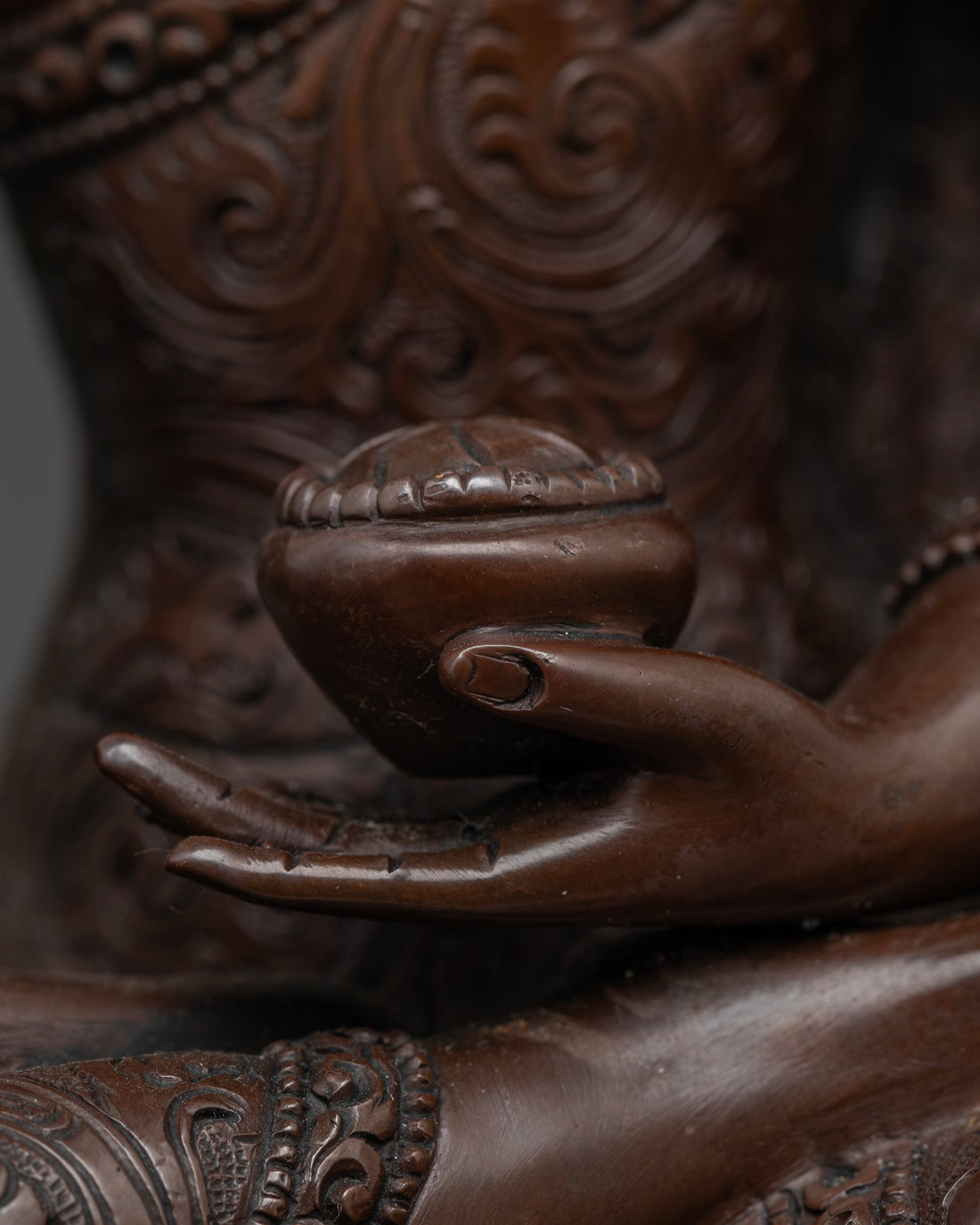 Symbol of Enlightenment and Peace: Oxidized Shakyamuni Buddha Statue