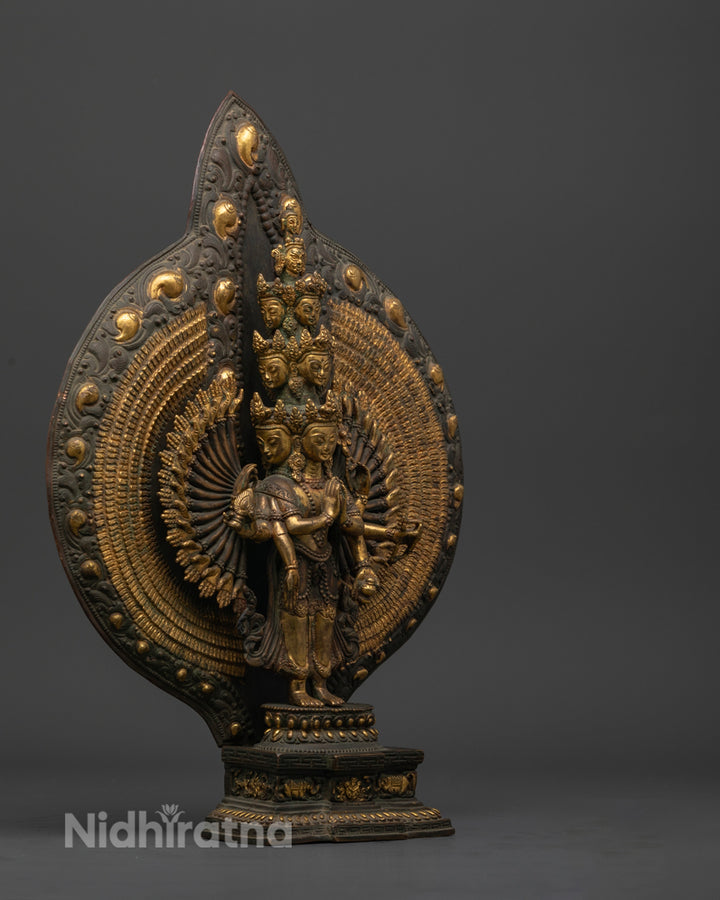 Tibetan 1000 Armed Chenrezig Statue: Avalokiteshvara for Peace