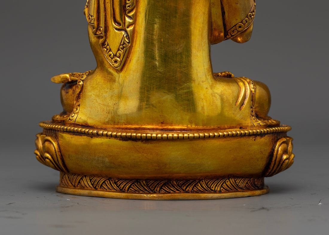 24K Gold-Coated Tsongkhapa Set: Embodying Wisdom and Tradition