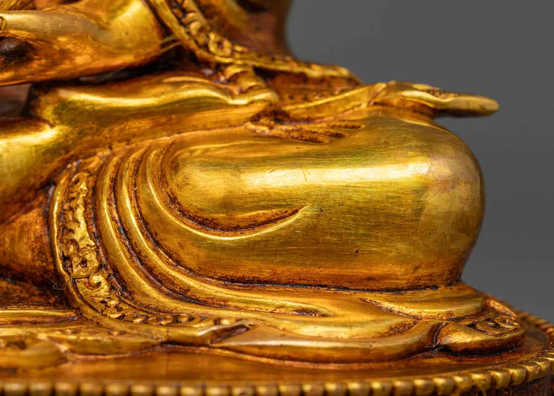 24K Gold-Coated Tsongkhapa Set: Embodying Wisdom and Tradition