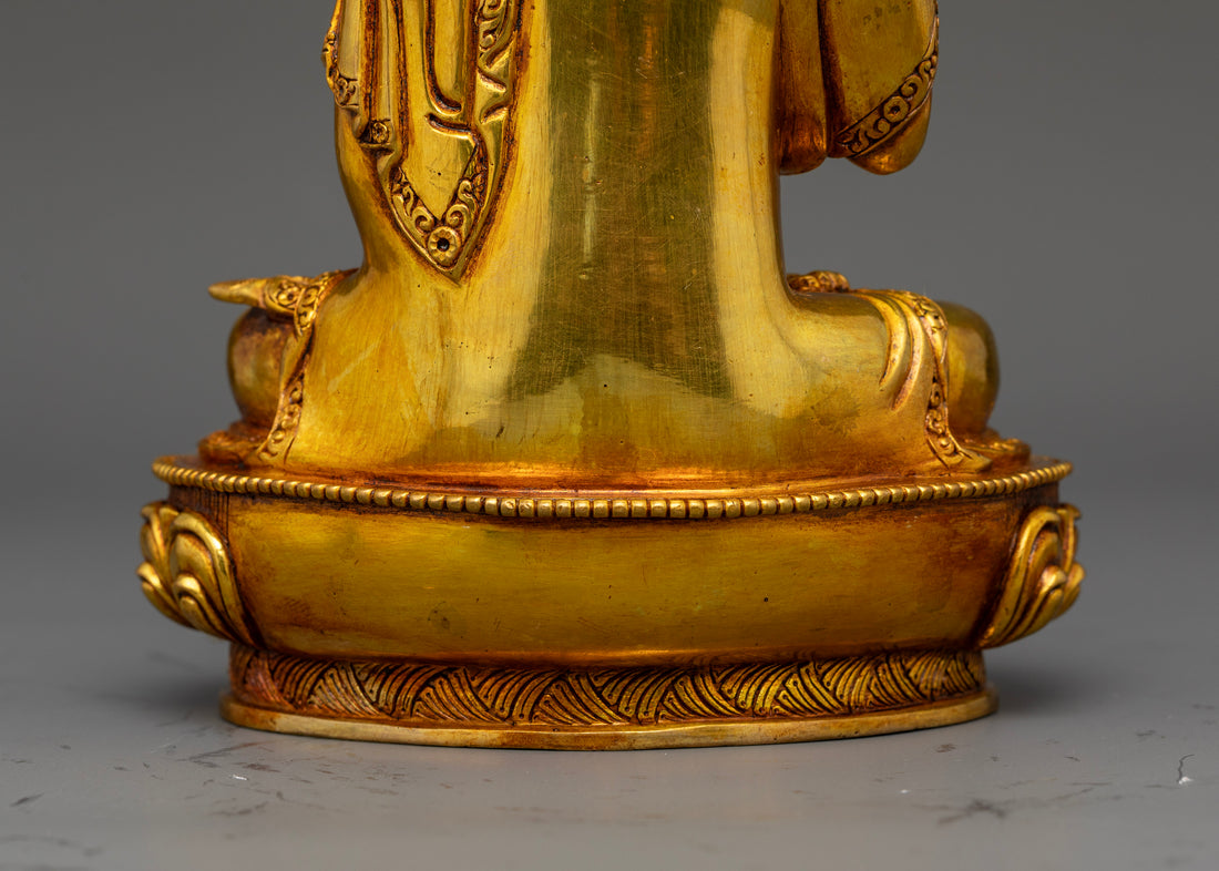 24K Gold-Coated Tsongkhapa Set: Embodying Wisdom and Tradition