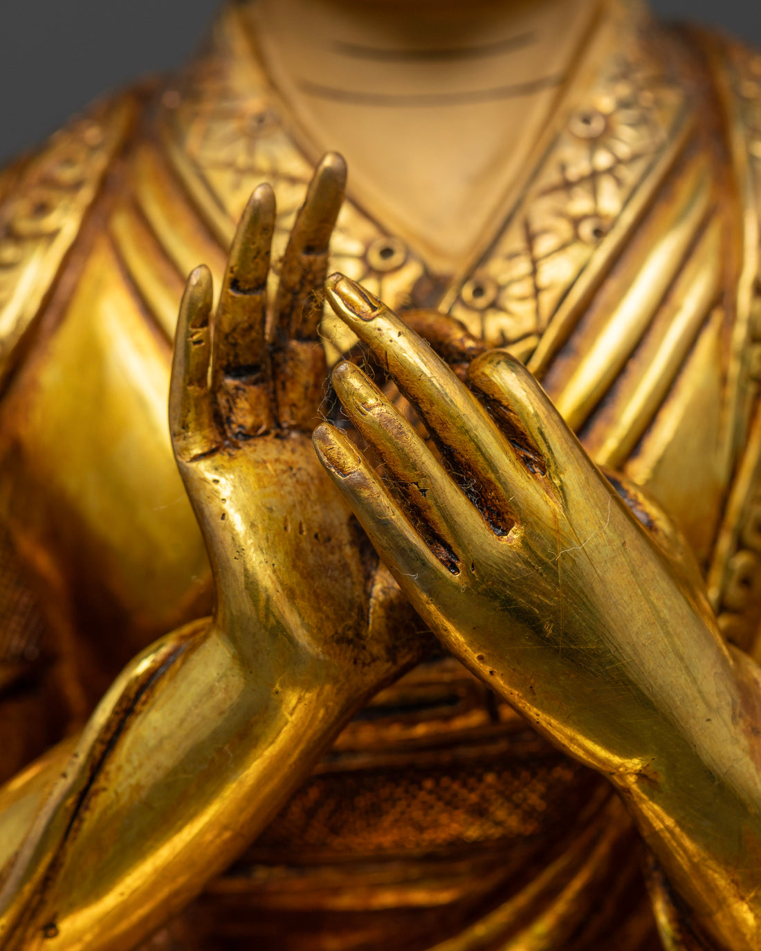 24K Gold-Coated Tsongkhapa Set: Embodying Wisdom and Tradition