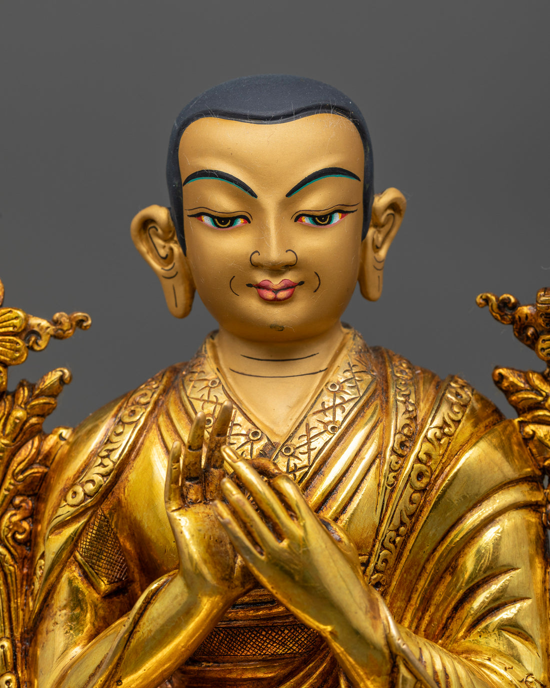 24K Gold-Coated Tsongkhapa Set: Embodying Wisdom and Tradition