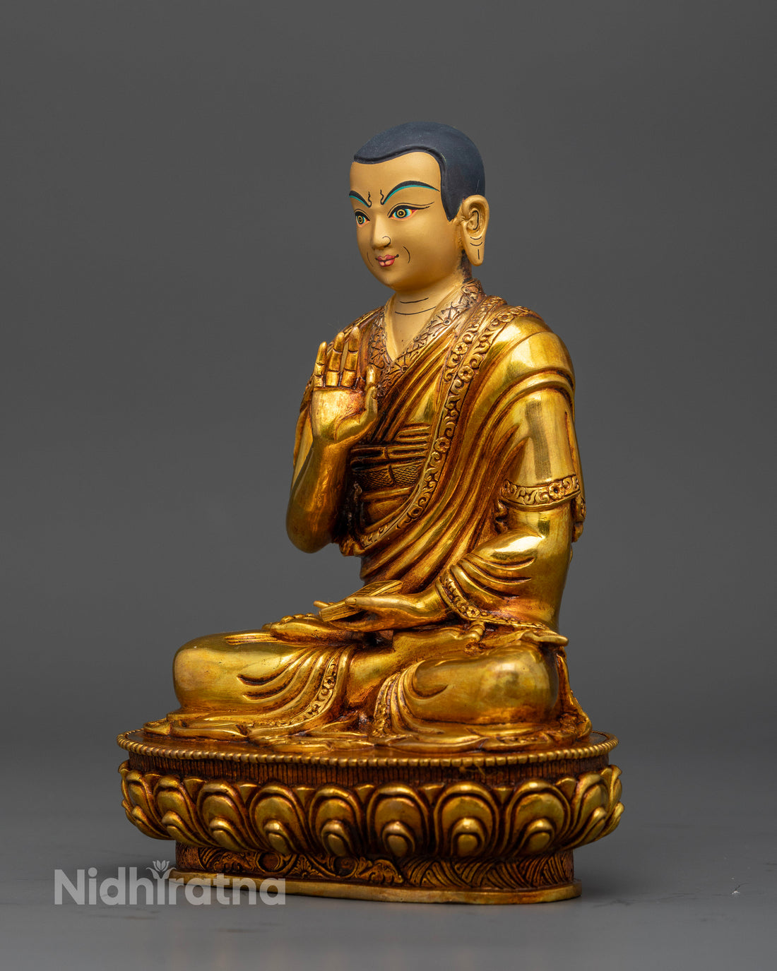 24K Gold-Coated Tsongkhapa Set: Embodying Wisdom and Tradition