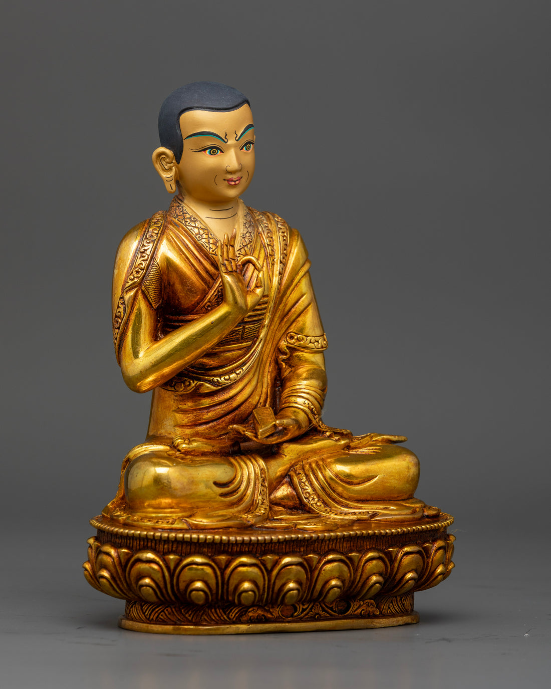 24K Gold-Coated Tsongkhapa Set: Embodying Wisdom and Tradition