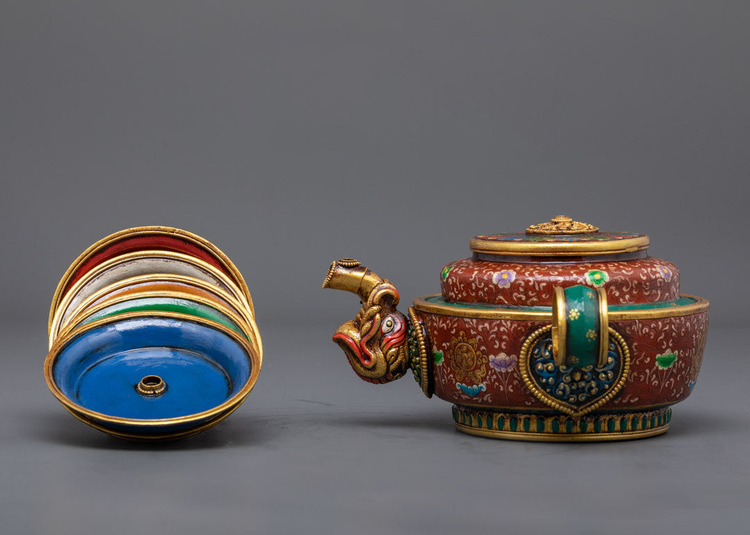 Handcrafted Teakettle for Ritual Use | Sacred Offering Pot for Meditation