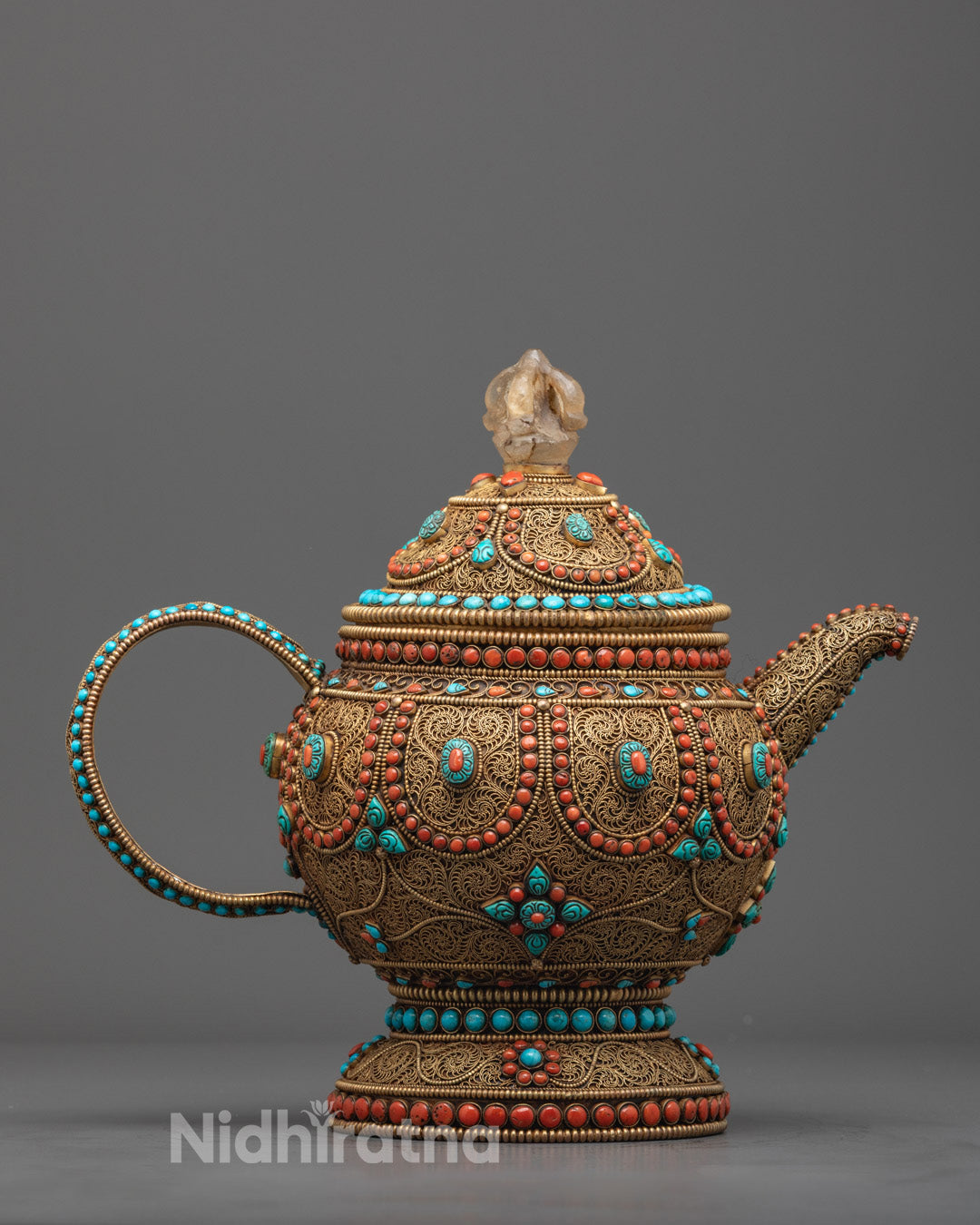 Buy Tibetan Tea Pot Online | Handmade Ritual Vessel from Nepal