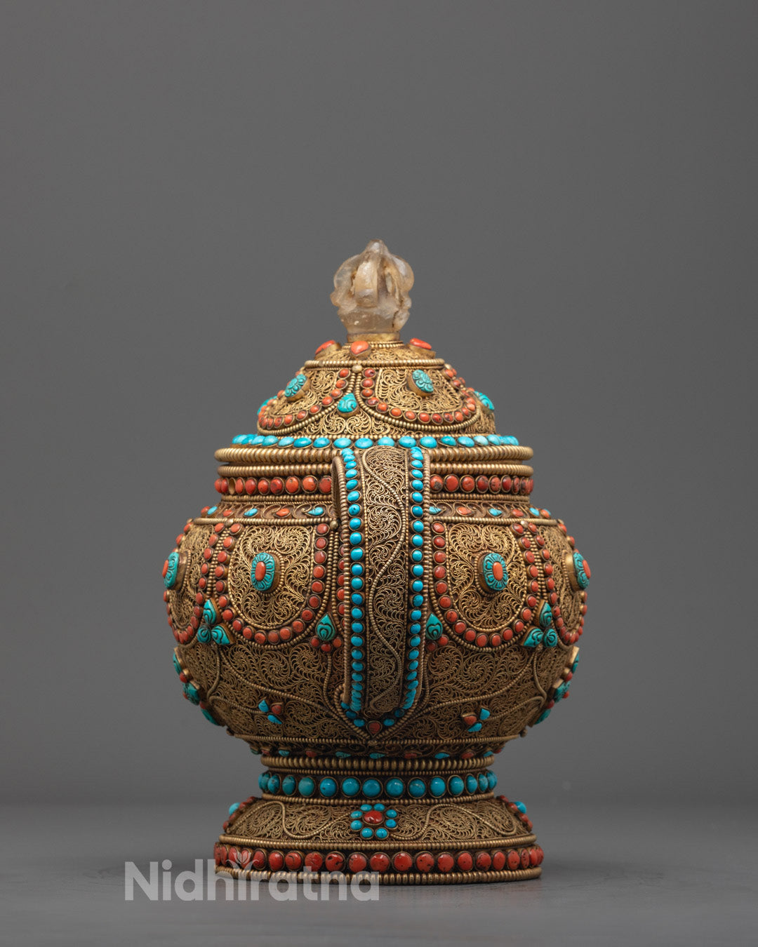 Buy Tibetan Tea Pot Online | Handmade Ritual Vessel from Nepal