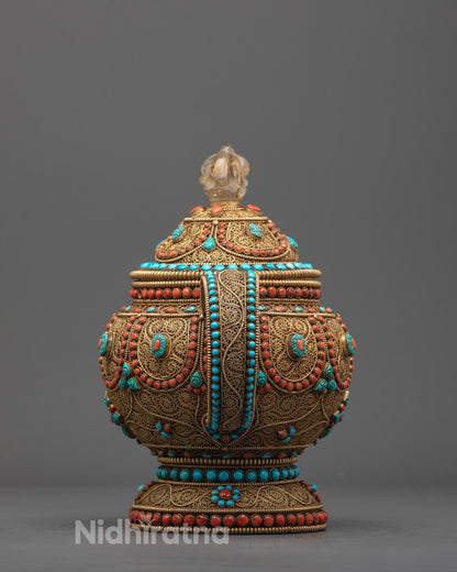 Buy Tibetan Tea Pot Online | Handmade Ritual Vessel from Nepal