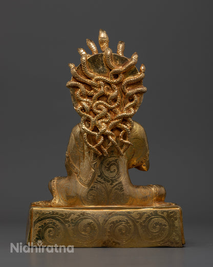 The 2.07kg Nagarjuna statue, a spiritual artistic masterpiece that reflects the rich heritage and refined artistry of Patan, Nepal.