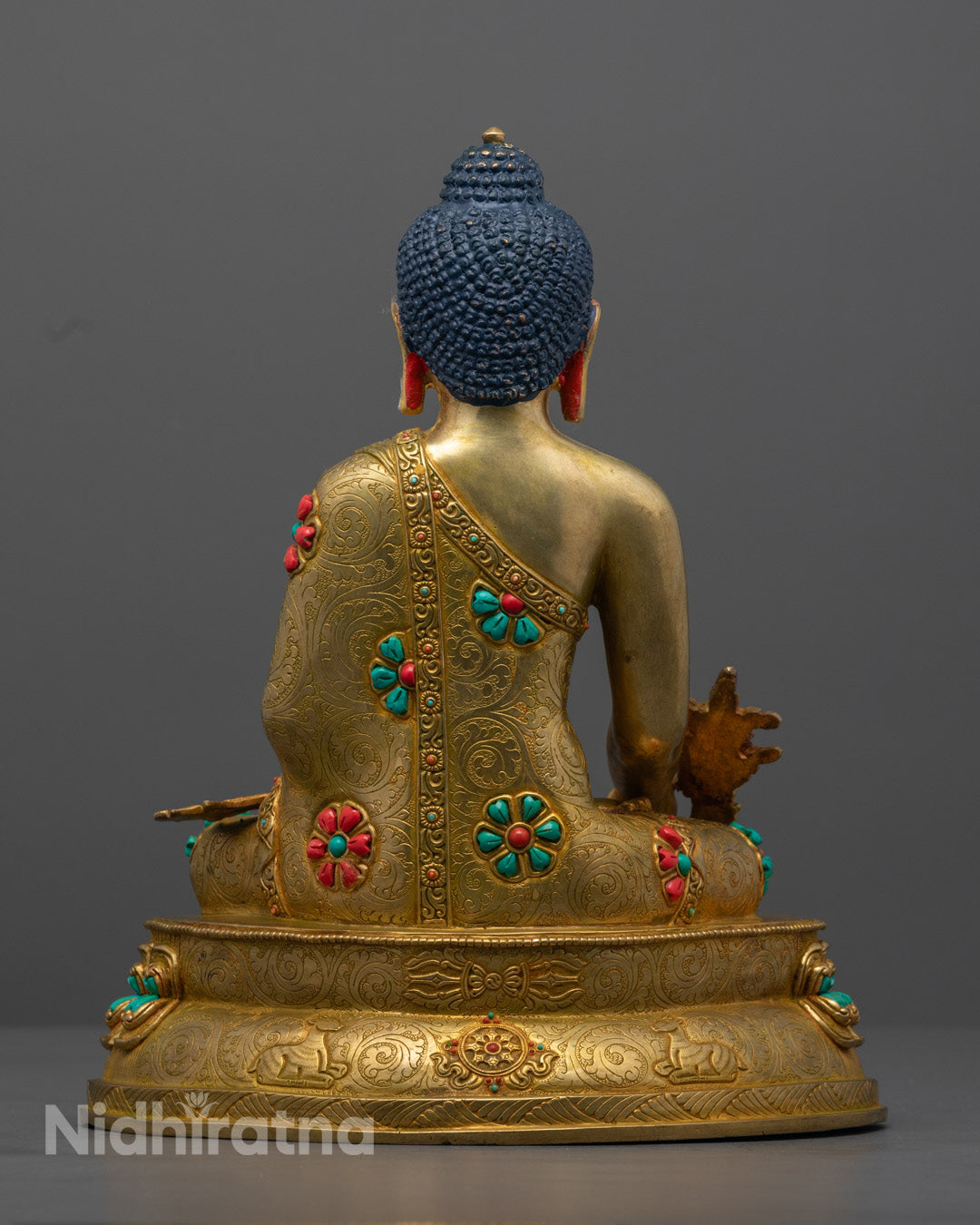 The Medicine Buddha Statue, a powerful addition to your meditation space or home altar, offering healing, peace, and emotional well-being.