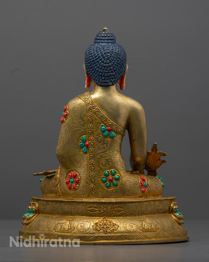 The Medicine Buddha Statue, a powerful addition to your meditation space or home altar, offering healing, peace, and emotional well-being.