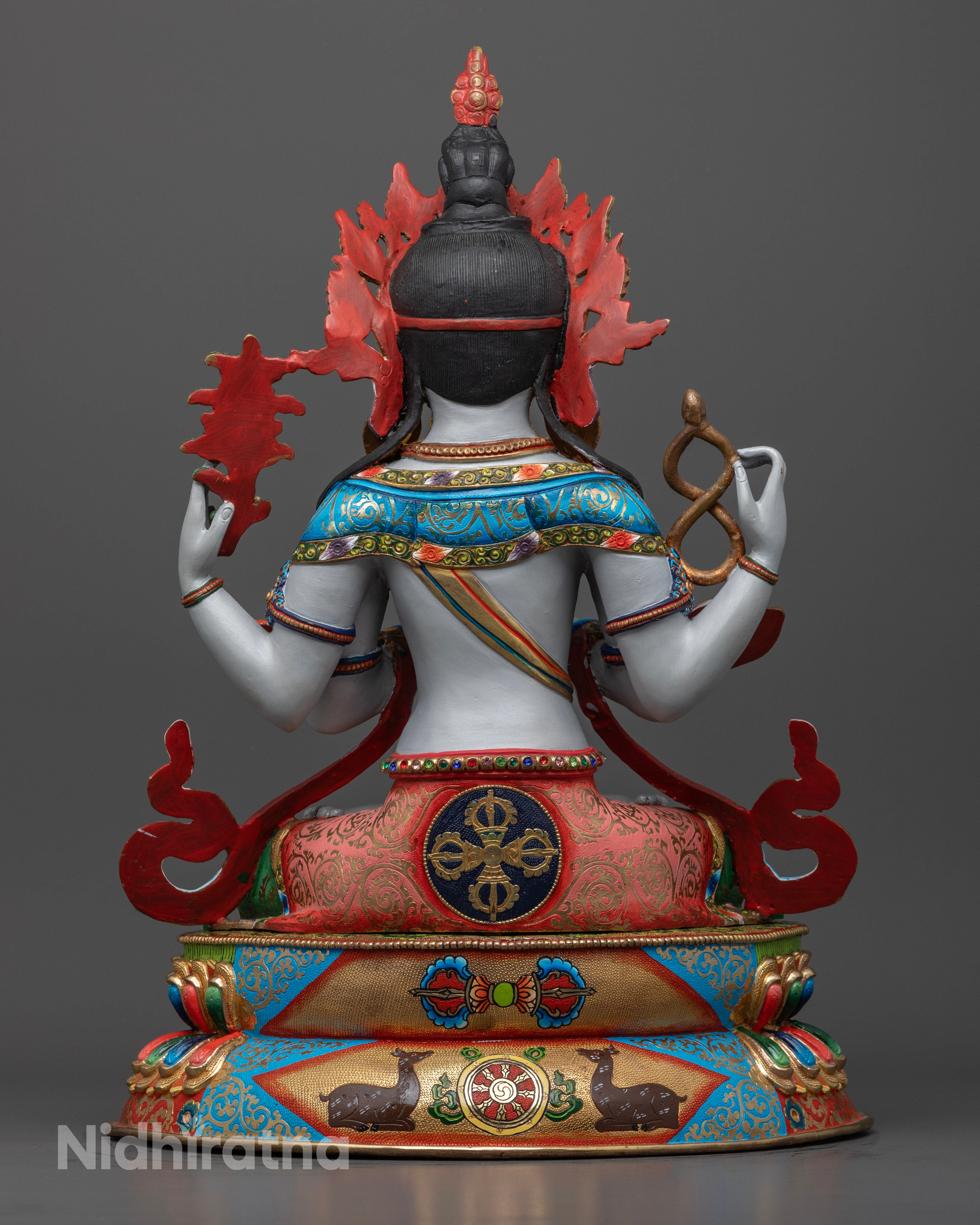 The intricately crafted Chenrezig statue, a powerful and elegant presence ideal for enhancing meditation spaces or sacred home décor.