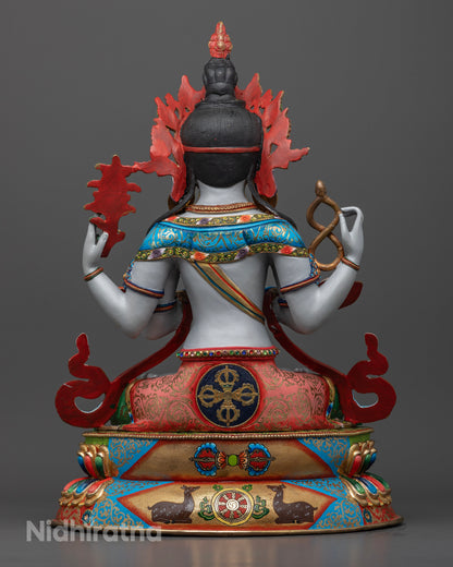 The intricately crafted Chenrezig statue, a powerful and elegant presence ideal for enhancing meditation spaces or sacred home décor.