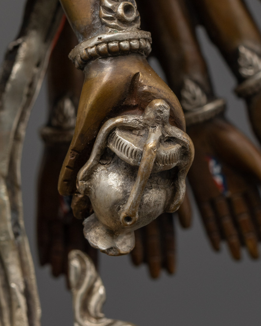 Oxidized Copper 1000 Armed Avalokiteshvara Statue