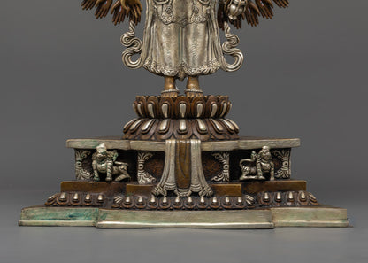 Oxidized Copper 1000 Armed Avalokiteshvara Statue